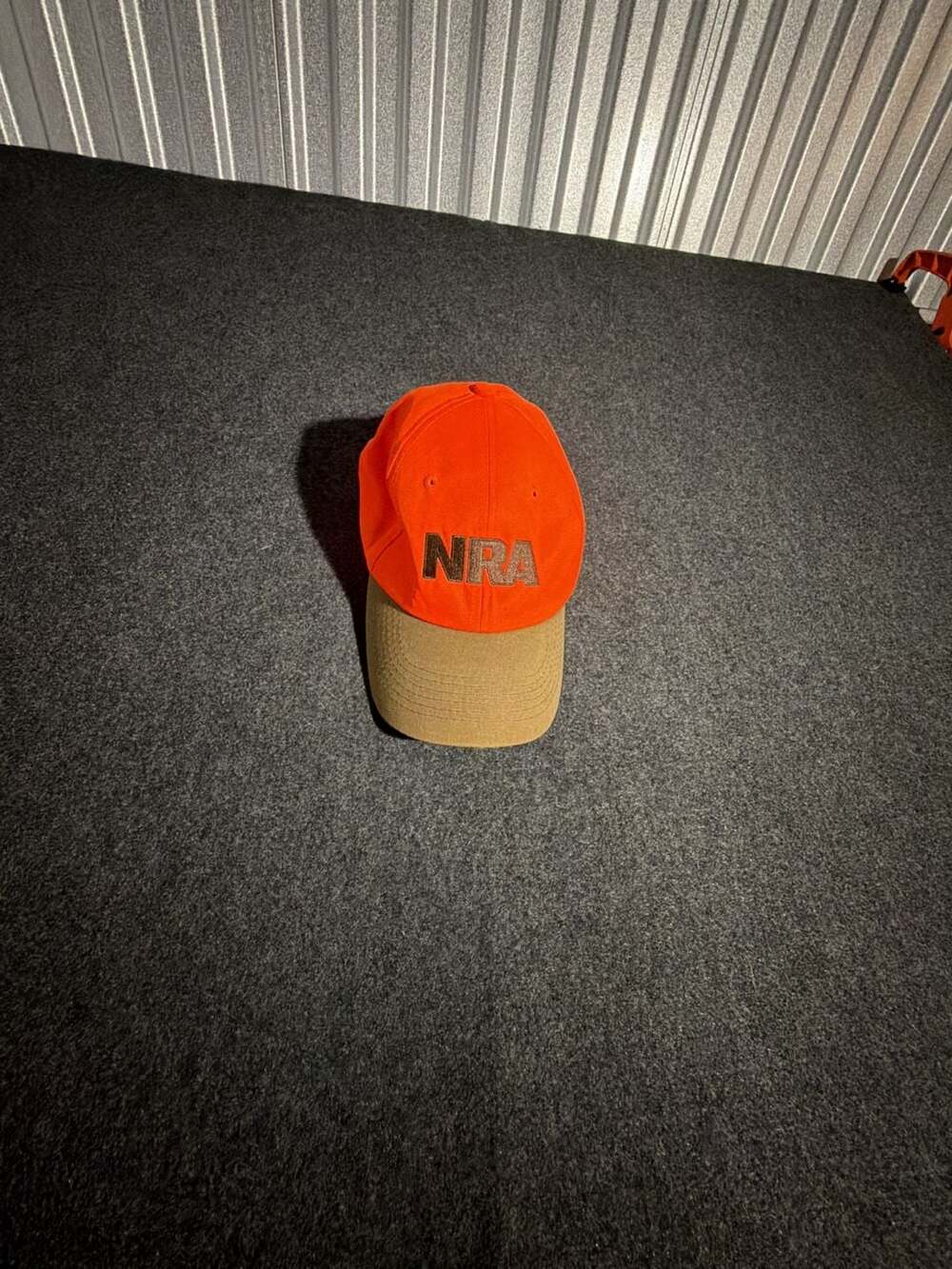 NRA-ILA Blaze Orange and Brown Two-Tone Hunting Strapback Hat